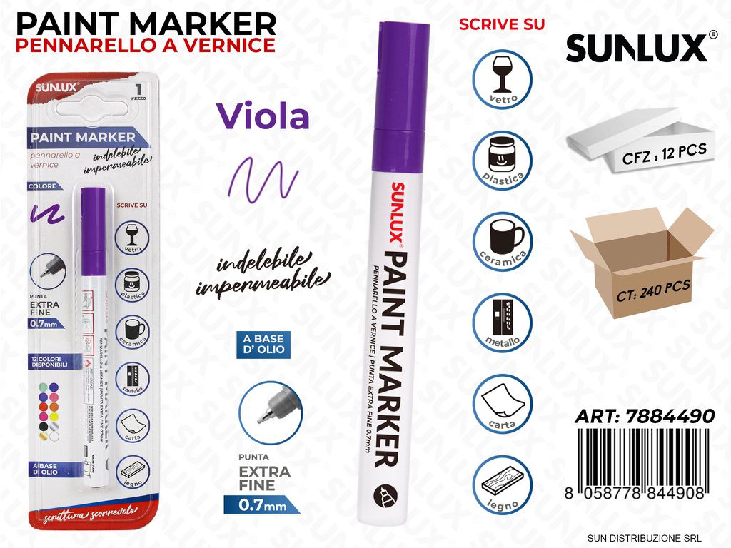 Bl. Paint Marker a Vernice Viola 0.7MM