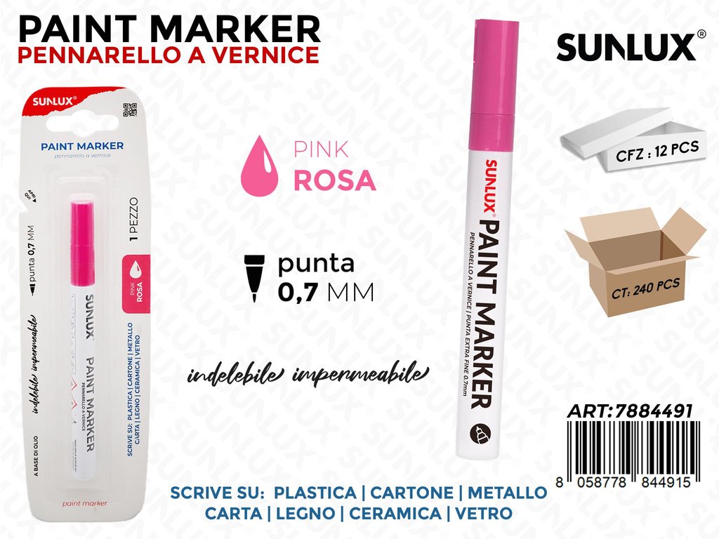 Bl. Paint Marker a Vernice Rosa 0.7MM
