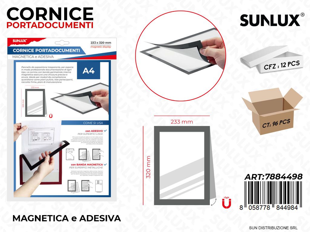 Cornice P.documento Adv Magnetica A4 233*320MM