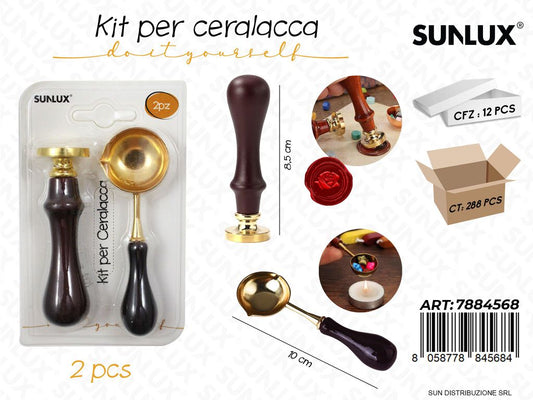 Kit per Ceralacca Timbro-cucchiaio 2PCS