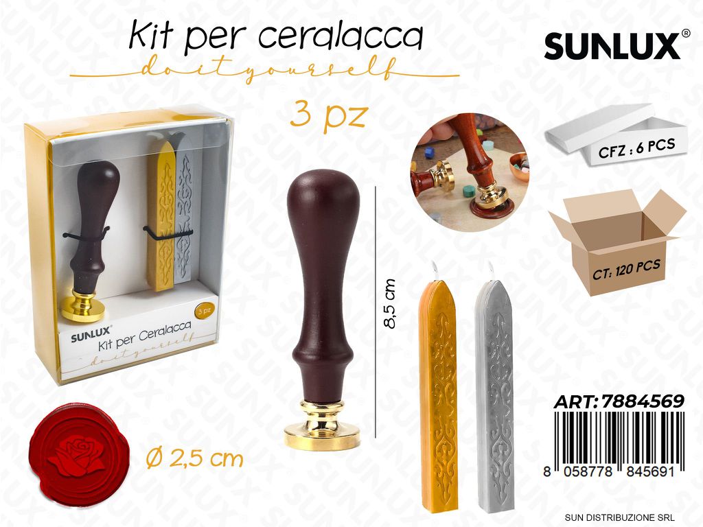Kit per Ceralacca Timbro-cera 3PCS