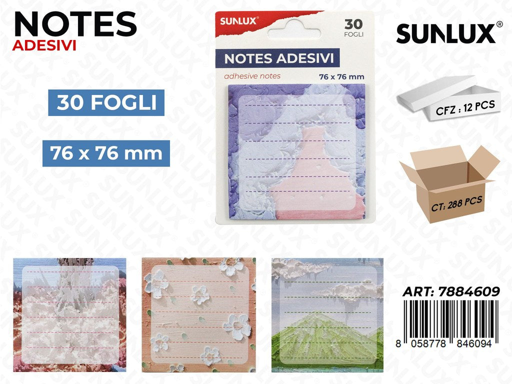 NOTES ADESIVI ASS. 30FF 76*76MM /PZ DA 12**