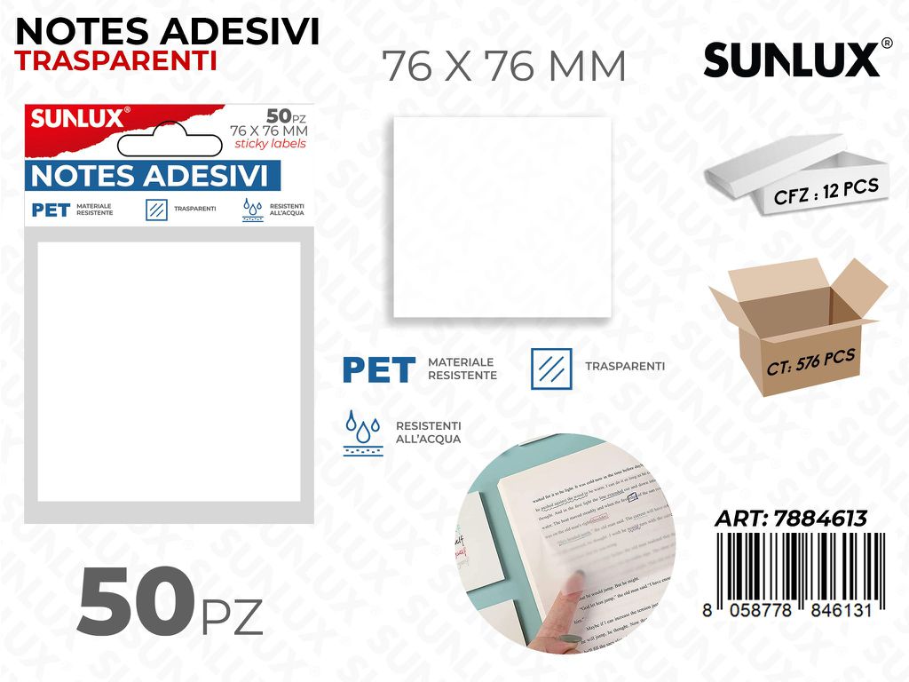 Sunlux Notes Adv Trasp. 50PCS 76*76MM
