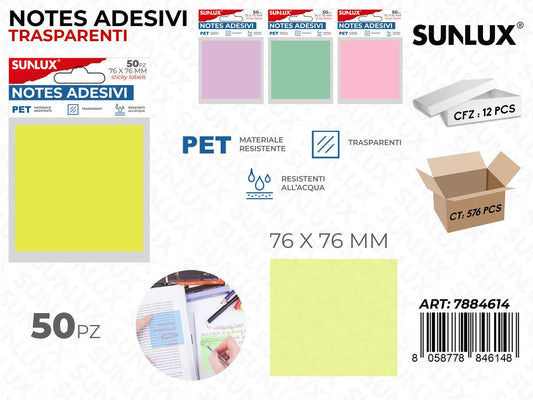 Sunlux Notes Adv Trasp. Ass. 50PCS 76*76MM
