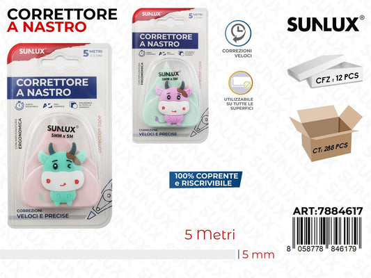 CORRETTORE A NASTRO ASS. 5MM*5MT /PZ DA 12**