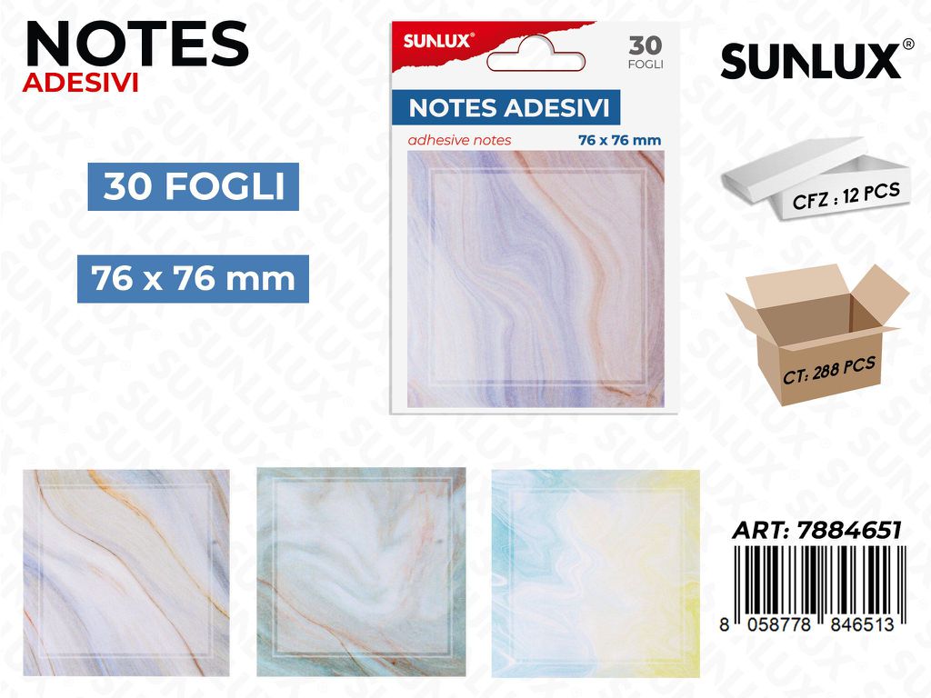 NOTES ADV ASS. 30FF 76*76MM /PZ DA 12**