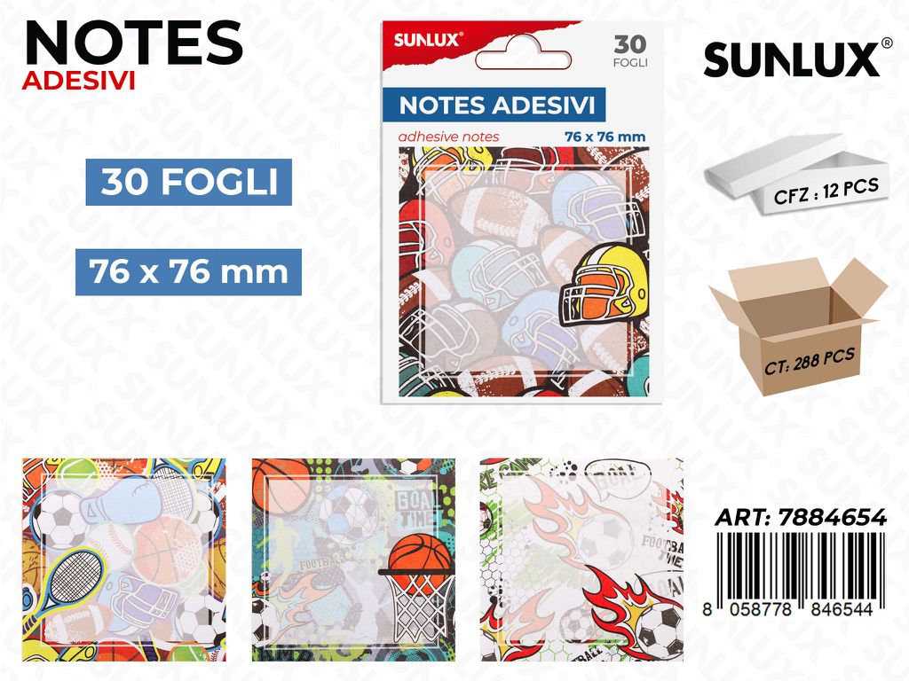 NOTES ADV ASS. 30FF 76*76MM /PZ DA 12**