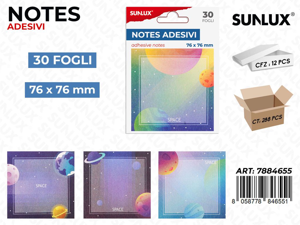 NOTES ADV ASS. 30FF 76*76MM /PZ DA 12**