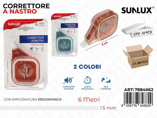Sunlux Bl. Correttore a Nastro Ass. 5MM*6MT