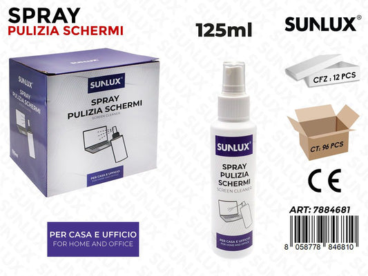 Sunlux Spray Pulizia Schermi 125ML