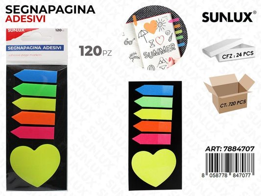 Sunlux Segnapagina Adv 120PCS Mis. Ass. / Pz da 24
