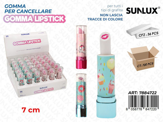 Sunlux Gomma Lipstick Cancellare Ass. 7CM