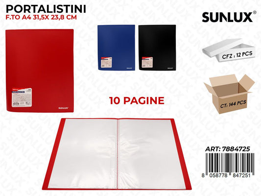 Sunlux Portalistini F.to A4 Ass. 10PAG.