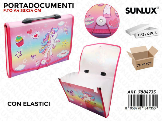 Sunlux Portadocumenti Unicorn c/ Elast. 33*24CM