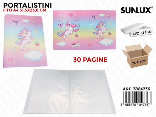 Sunlux Portalistini Unicorn 30PAG. A4