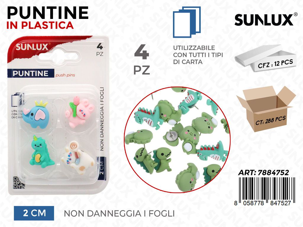 Puntine Ass. 4Pcs 2Cm