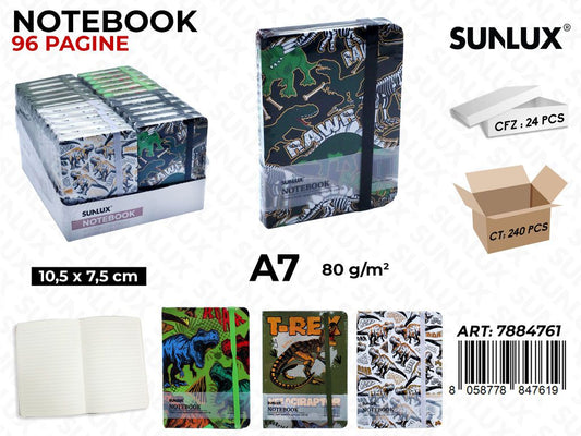 NOTEBOOK ASS. A7 10.5*7.5CM 96PAG. 80GR