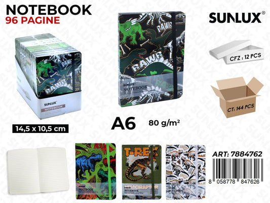 NOTEBOOK ASS. A6 14.5*10.5CM 96PAG. 80GR
