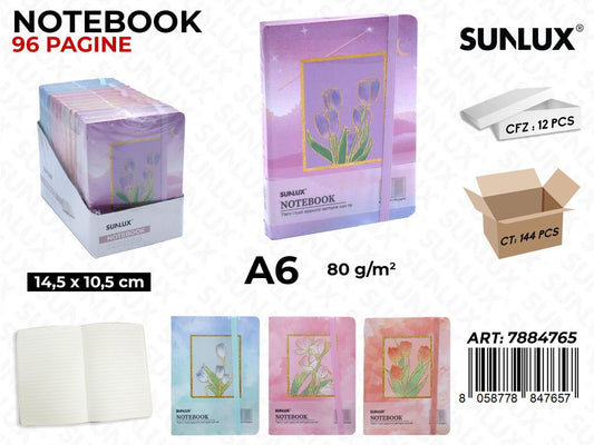NOTEBOOK ASS. A6 14.5*10.5CM 96PAG. 80GR