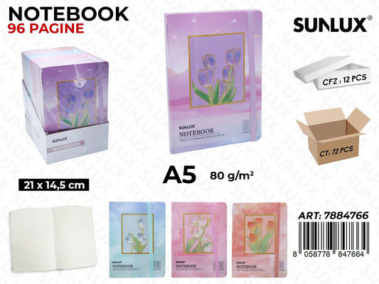 NOTEBOOK ASS. A5 21*14.5CM 96PAG. 80GR