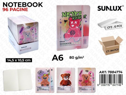 NOTEBOOK ASS. A6 14.5*10.5CM 96PAG. 80GR