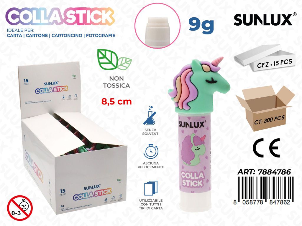 COLLA STICK UNICORNO 9GR. 8.5CM