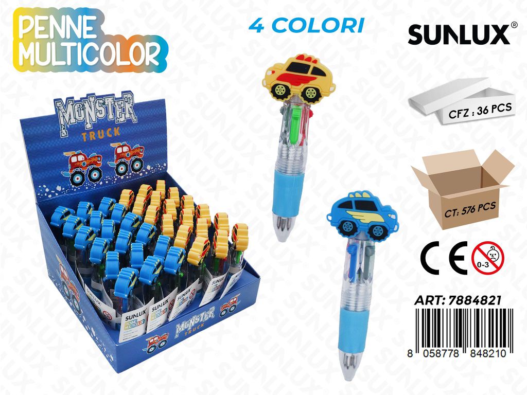 Penne Multicolor M.Truck 4Col Ass.