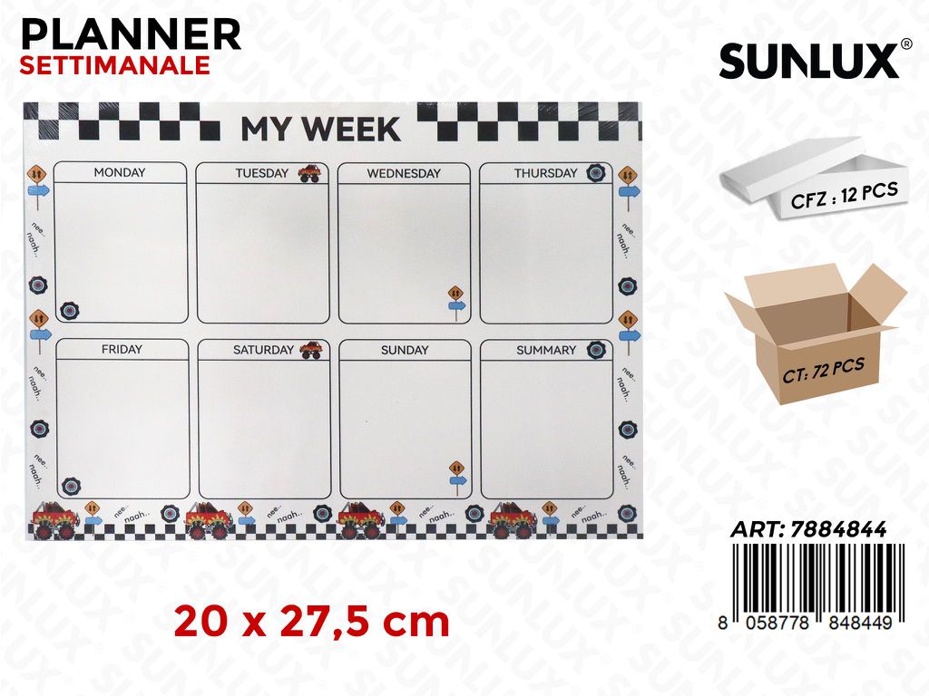 Planner Settimanale M.Truck 20*27.5Cm