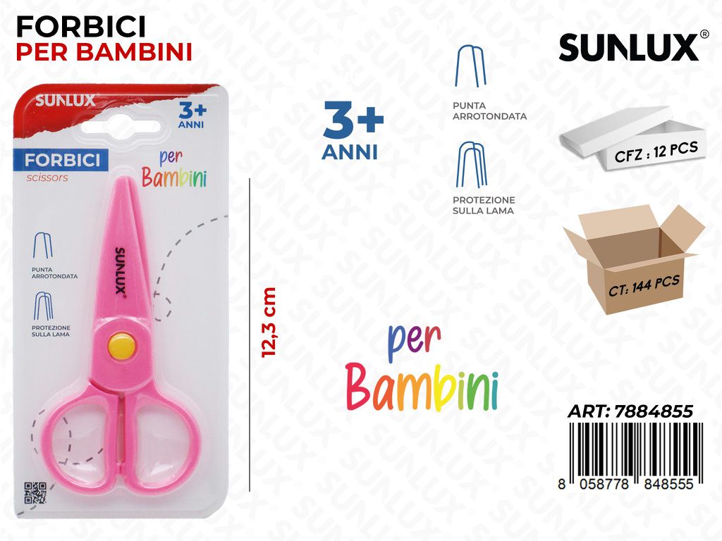 Forbici Bambini Punta Arr. Ass. 12.3Cm