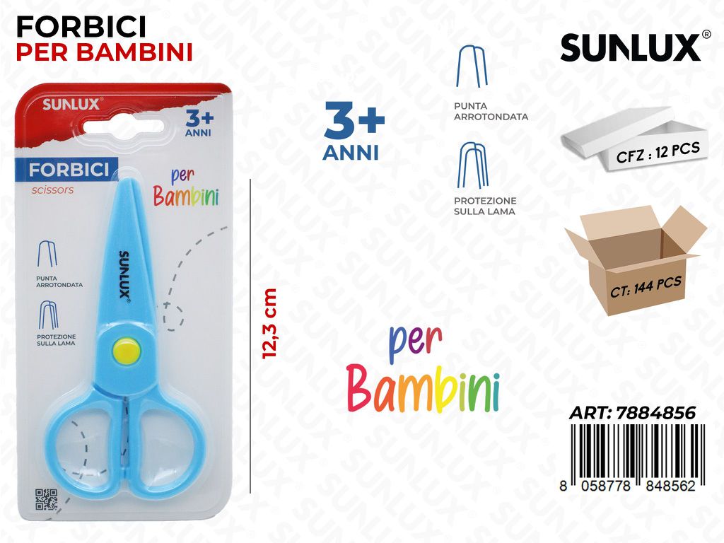Forbici Bambini Punta Arr. Ass. 12.3Cm