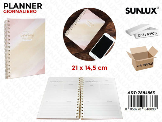 PLANNER GIORNALIERO 21*14.5CM