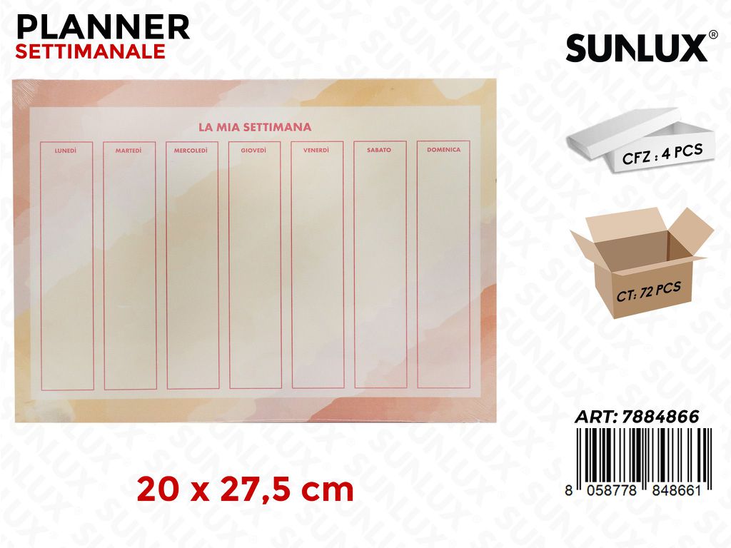 PLANNER SETTIMANALE 20*27.5CM
