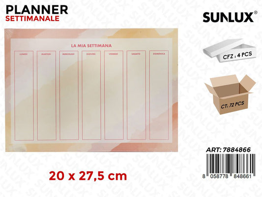 PLANNER SETTIMANALE 20*27.5CM