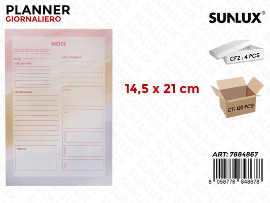 Sunlux Planner Giornaliero 14.5*21CM