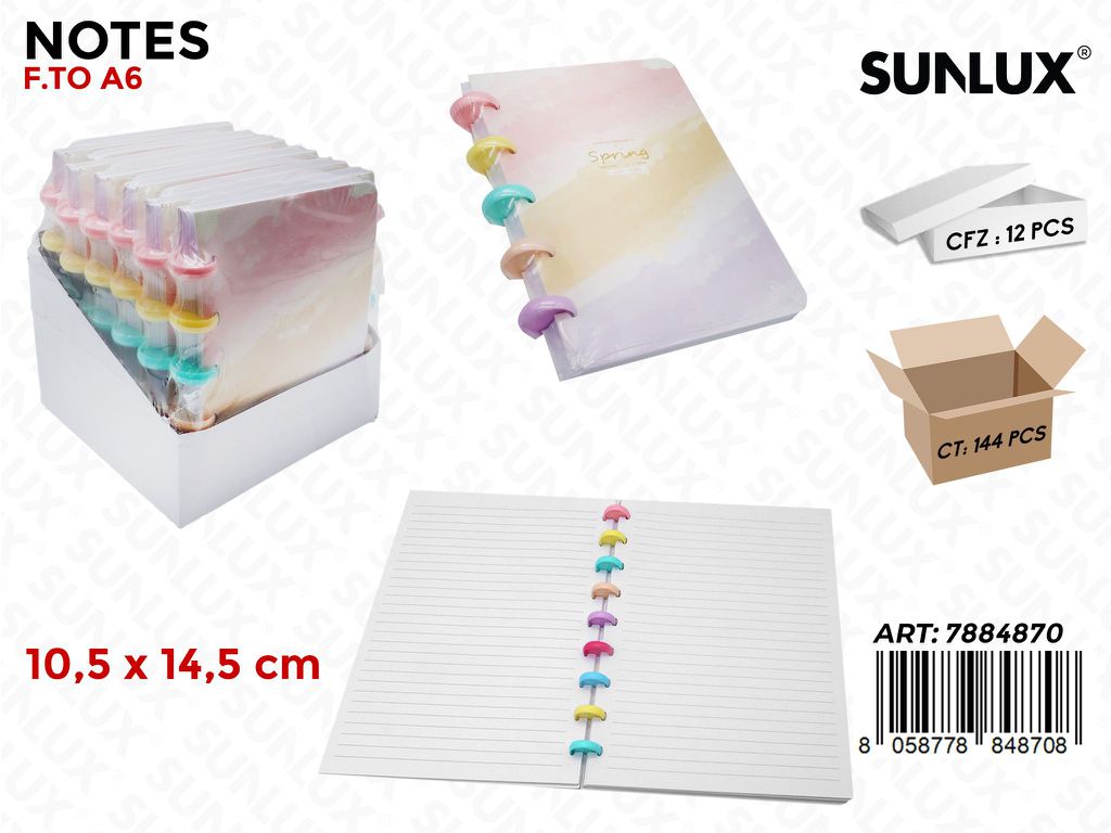 Sunlux Notes F.to A6 10.5*14.5CM