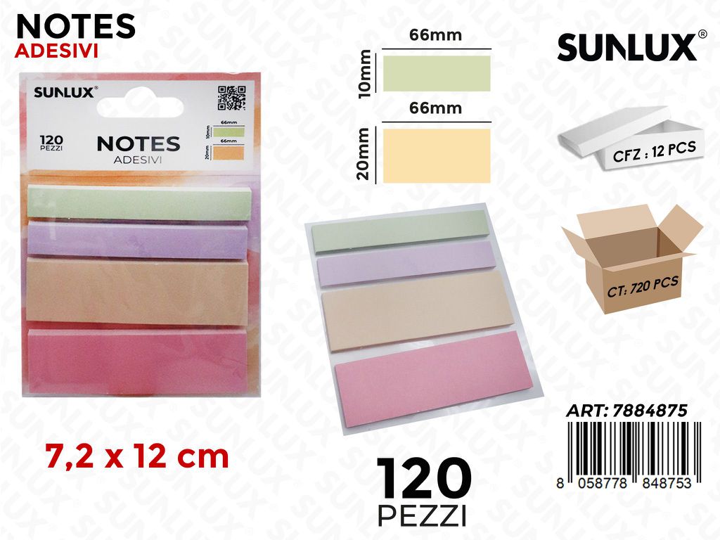 Sunlux Notes Adv 120F Ass. 7.2*12CM