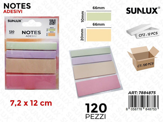 Sunlux Notes Adv 120F Ass. 7.2*12CM