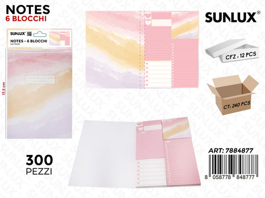 Sunlux Notes 6 Blocchi 300F 17.5CM