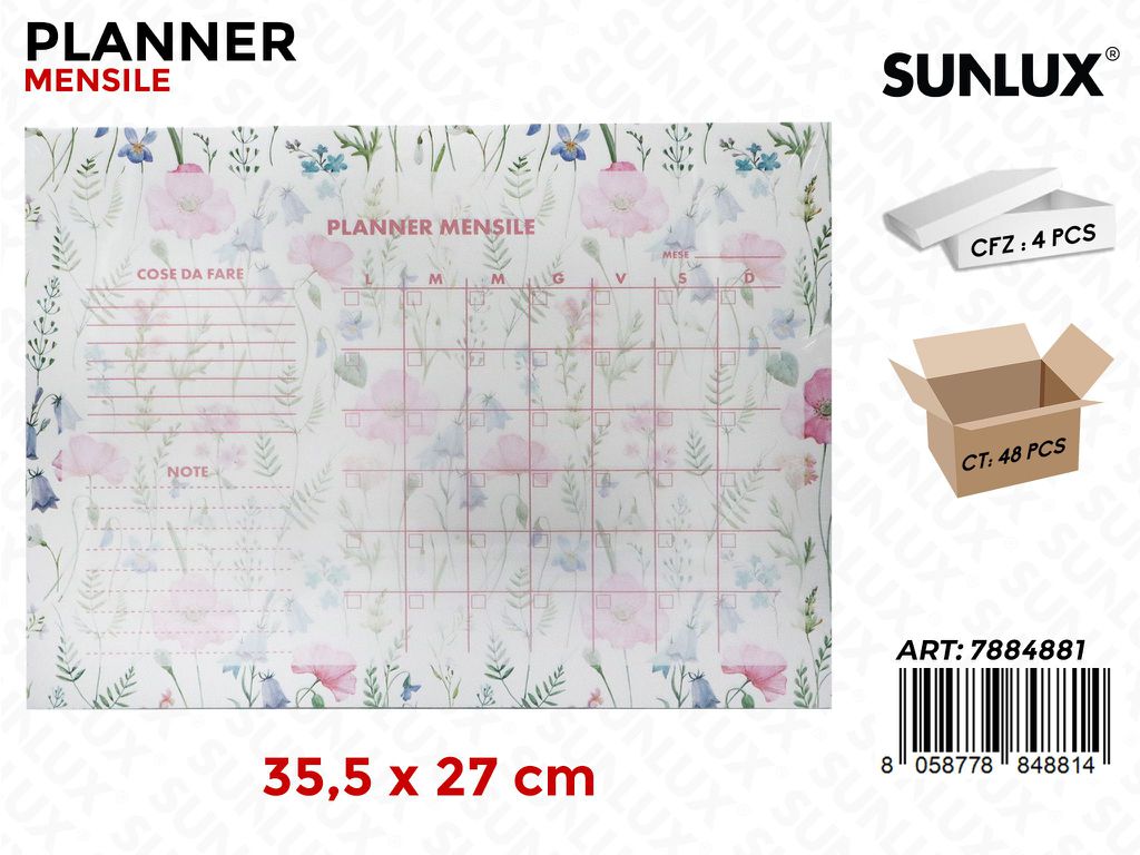 PLANNER MENSILE 35.5*27CM