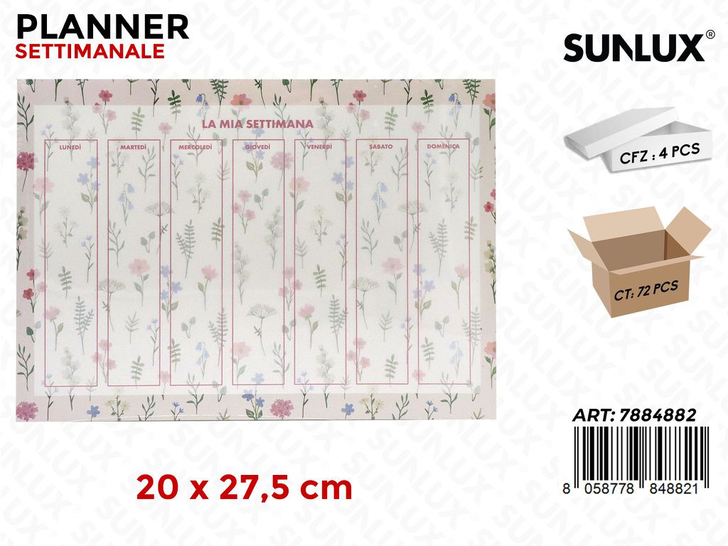 PLANNER SETTIMANALE 20*27.5CM