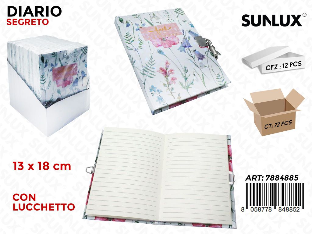 Sunlux Diario Segreto c/Lucchetto 13*18CM