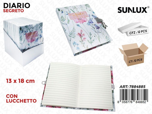 DIARIO SEGRETO C/LUCCHETTO 13*18CM
