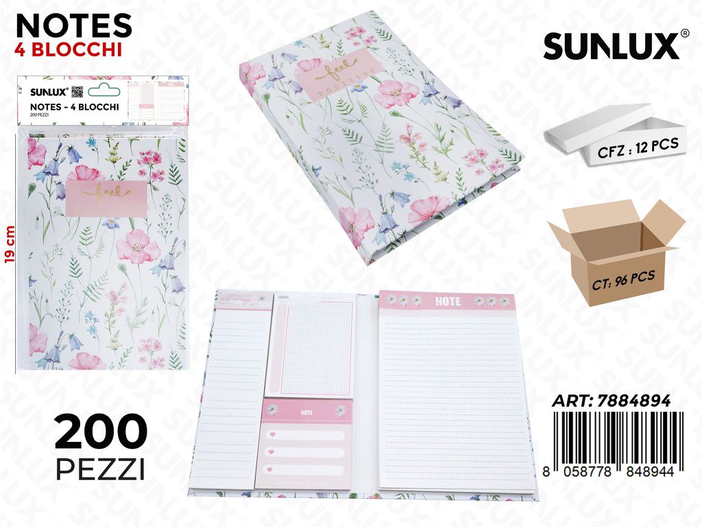 NOTES 4 BLOCCHI 200F 19CM