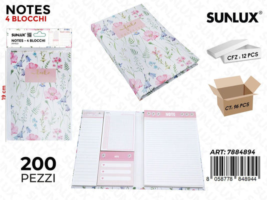 NOTES 4 BLOCCHI 200F 19CM