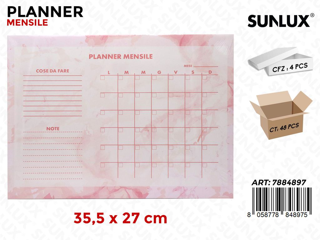 PLANNER MENSILE 35.5*27CM