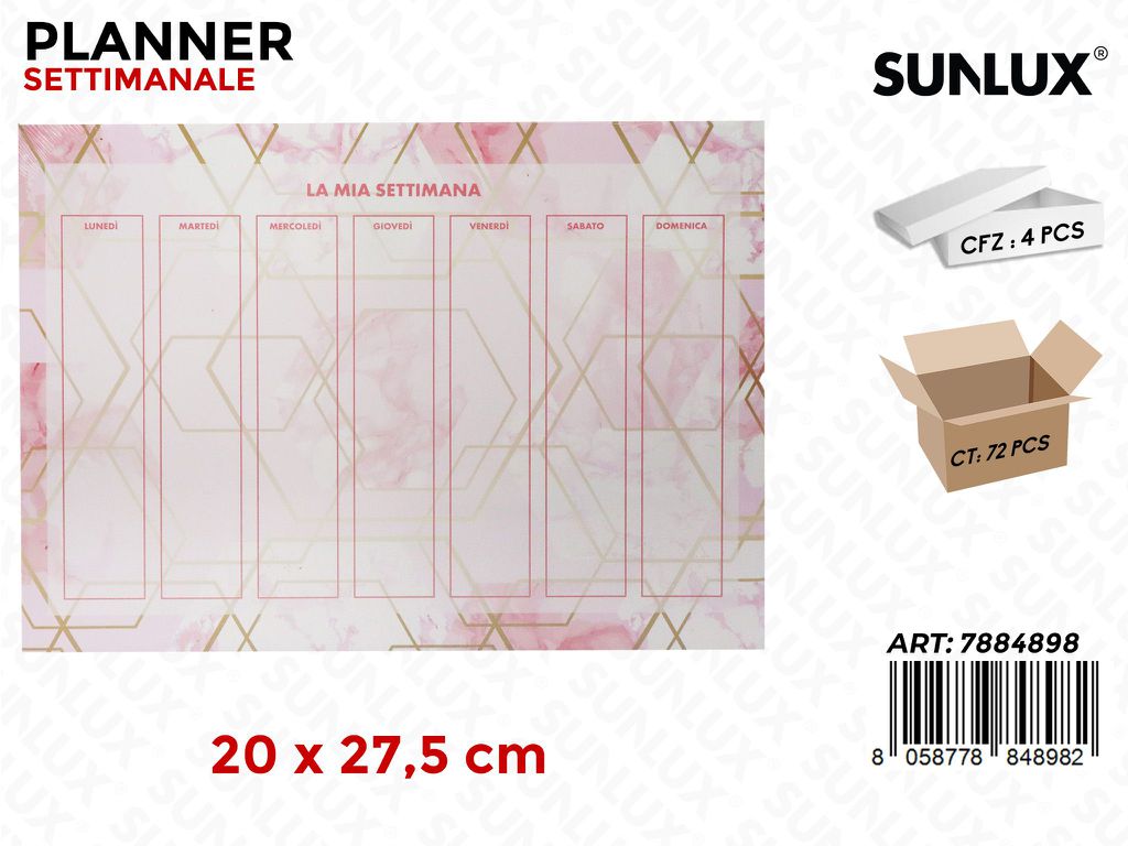 PLANNER SETTIMANALE 20*27.5CM