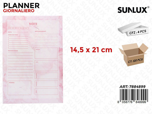 PLANNER GIORNALIERO 14.5*21CM