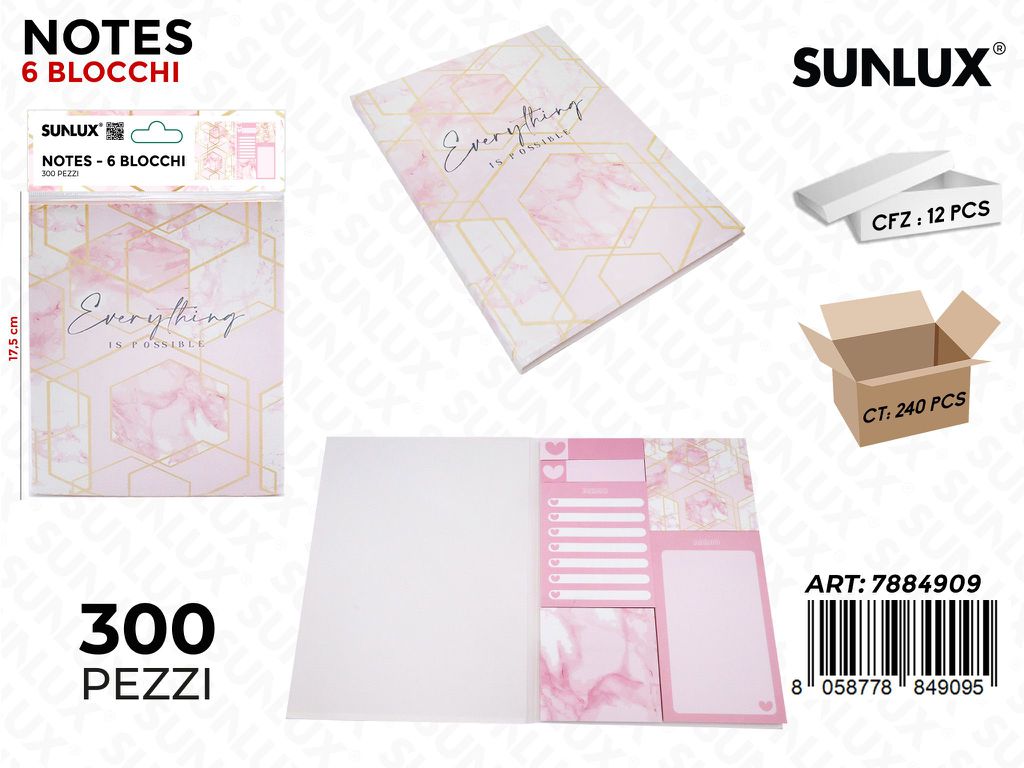 Sunlux Notes 6 Blocchi 300F 17.5CM