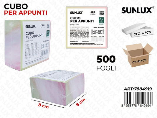 Sunlux Cubo per Appunti 500F 8*8CM