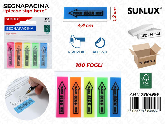 Sunlux Segna Pagina Ass. 100FF 4.4*1.2CM